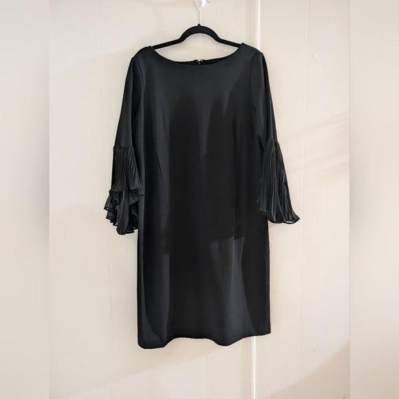Shelby & Palmer Black Sheath Dress with Bell Sleeves - Picture 4 of 8